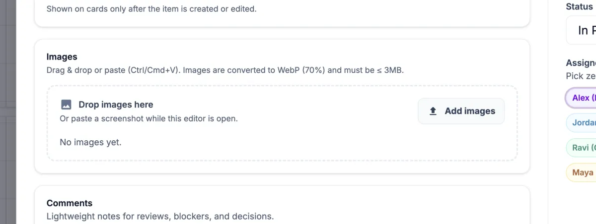 Add screenshots to roadmap tasks cover image